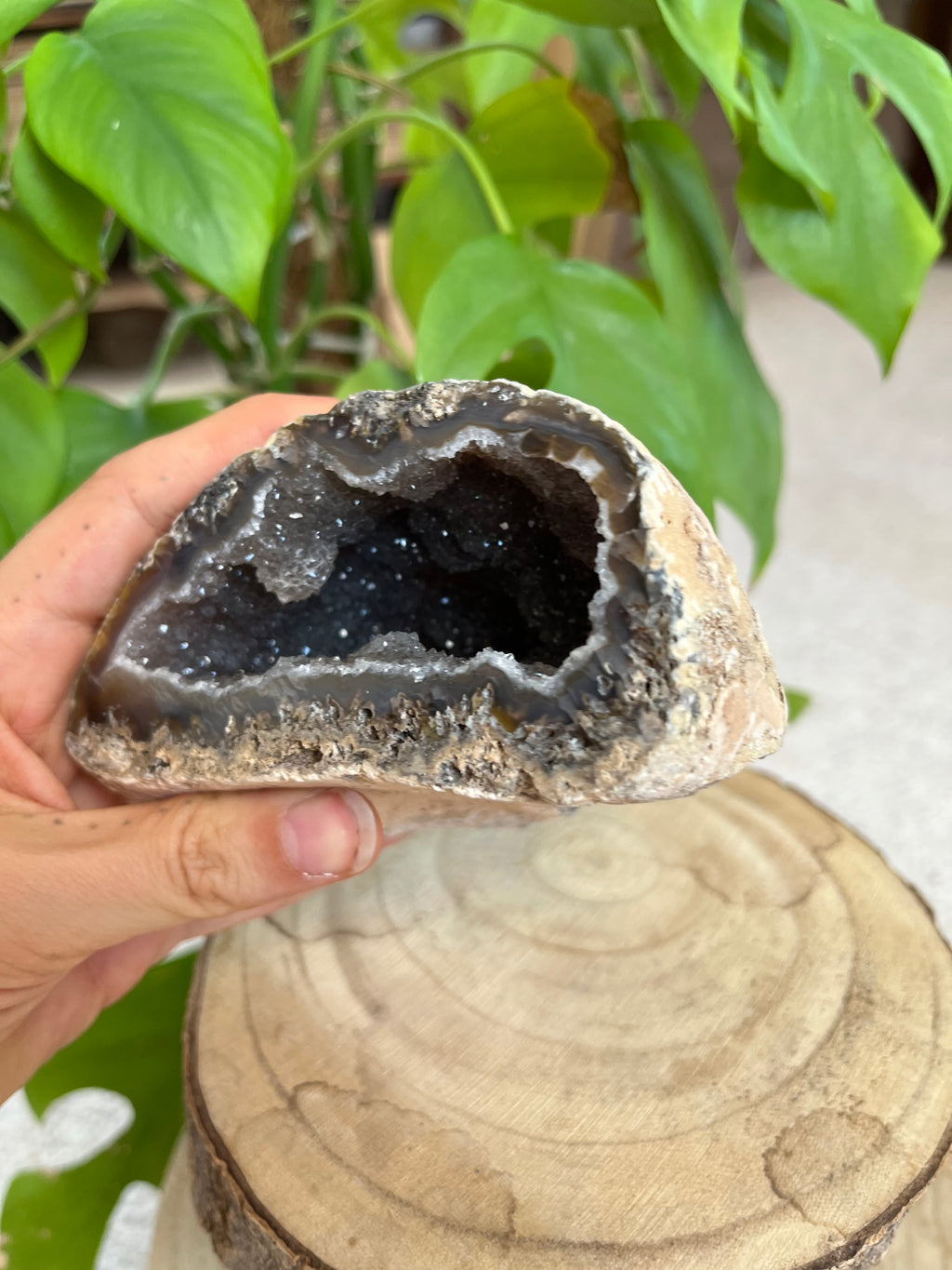 Achat Geode Rohstein – naturbelassen