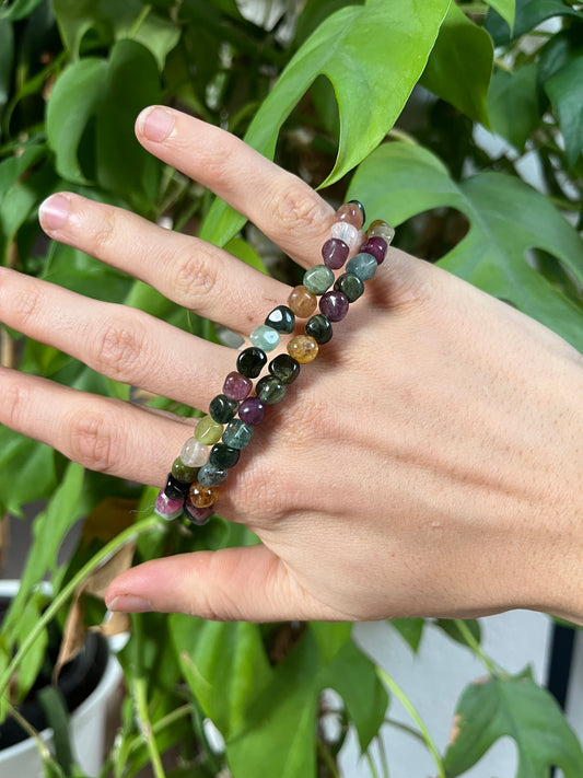 Bunter Turmalin Potatoe Armband – Harmonie & Lebensfreude