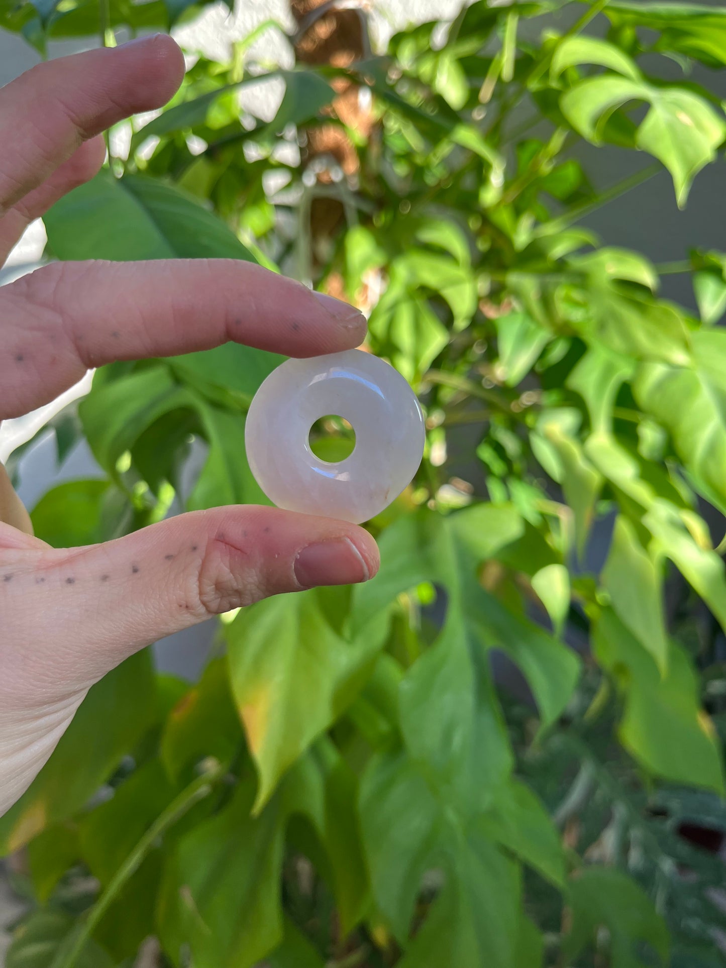 Rosenquarz Donut 3 cm – Sanftheit & Harmonie