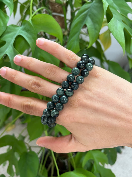Eldarit (Kabamba Rhyolith) Kugelarmband 8 mm – für Erdung & Transformation