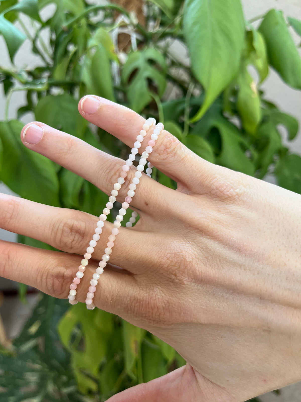 Rosa Andenopal facettiertes Armband – Edelstein Armband für Selbstliebe & Herzöffnung