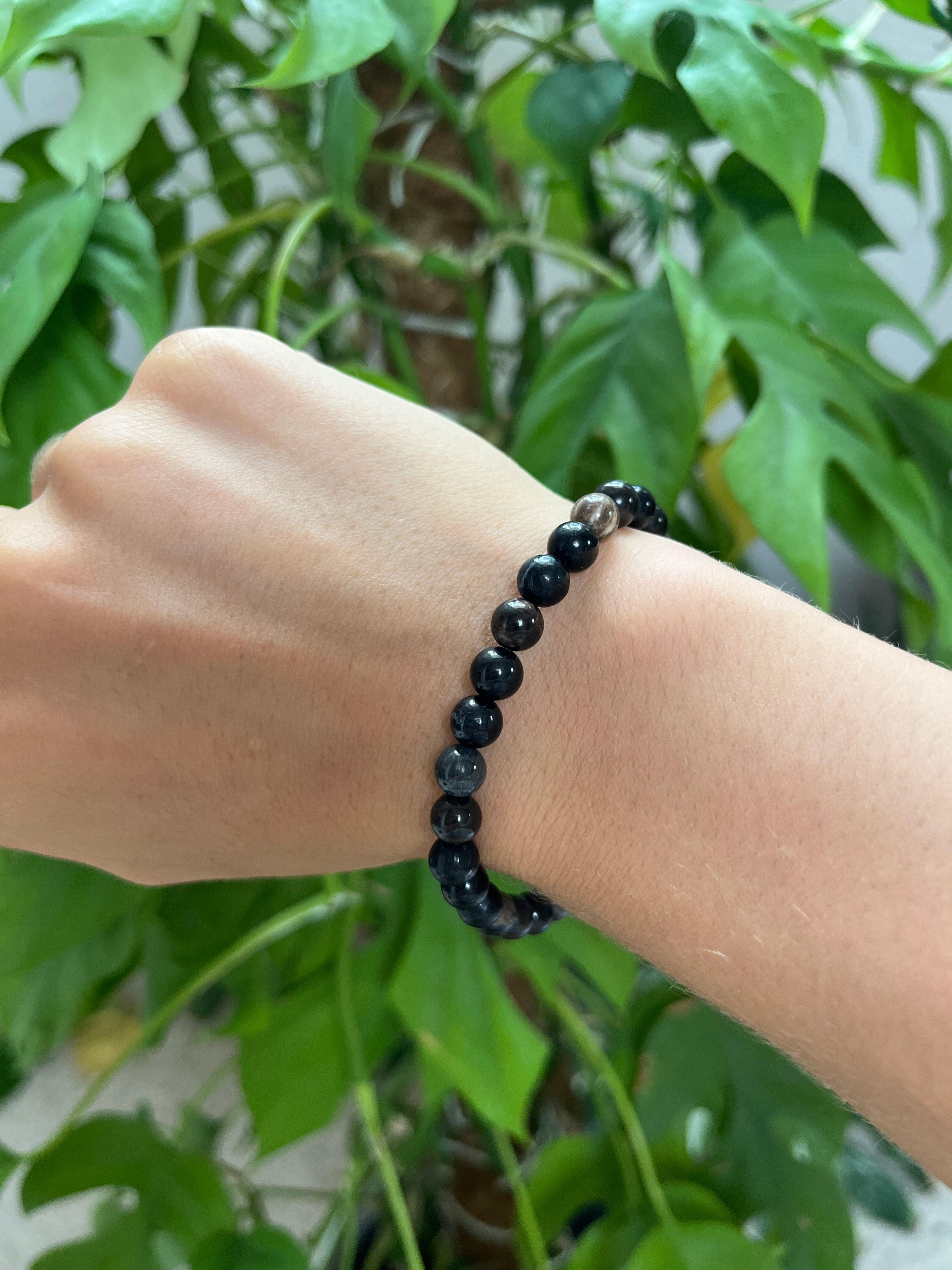 Versteinertes Palmholz Kugelarmband – Edelstein Schmuck für Erdung & Ruhe
