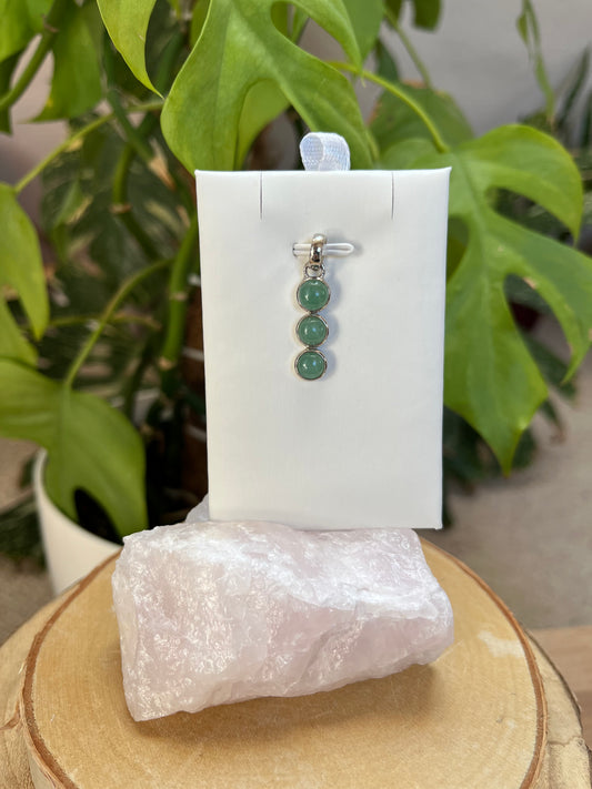 Aventurin Anhänger 925 Silber – Edelstein Schmuck für Glück & Balance