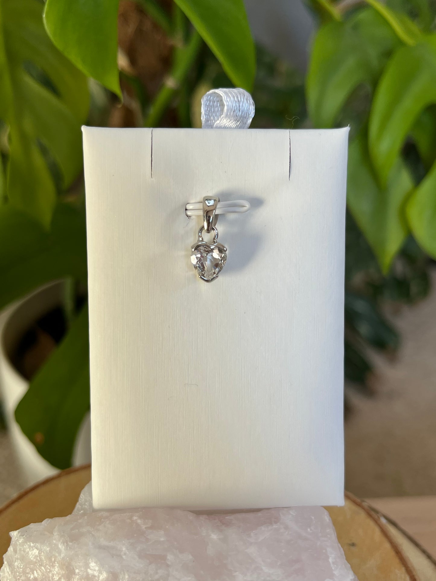 Weißer Topas Mini Kettenanhänger facettiert – 925 Sterling Silber