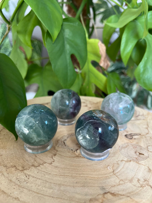 Grüne Fluorit Kugel 3,5 cm – Edelstein für Klarheit & Harmonie