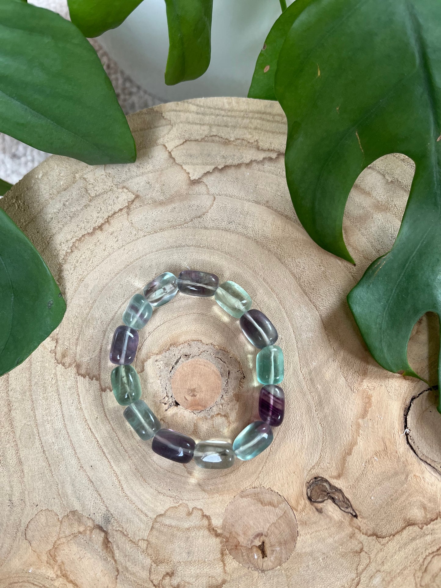 Fluorit Nugget Armband