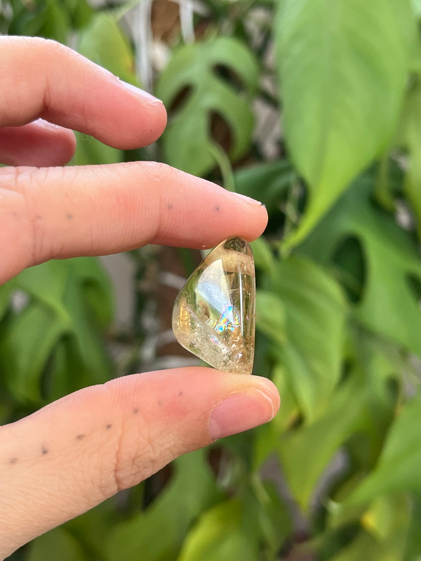 Citrin Natur Trommelstein gebohrt – Edelstein Anhänger für Fülle & Lebensfreude