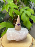 Amethyst Ring 925 Silber verstellbar