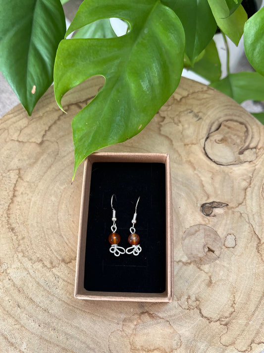 Sakralchakra Ohrringe – 925 Silber mit Karneol